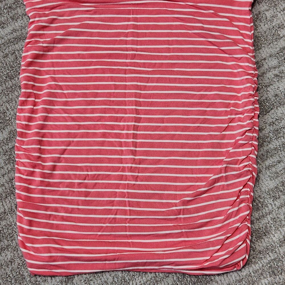 Joules Candice ruched t-shirt dress bodycon pink white size 6 ladies - Picture 6 of 12